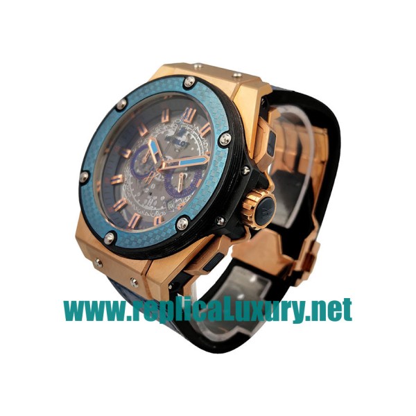 Men Rose Gold Hublot King Power 701.OQ.0138.GR.SPO14 46MM Grey Dials Replica Watches UK